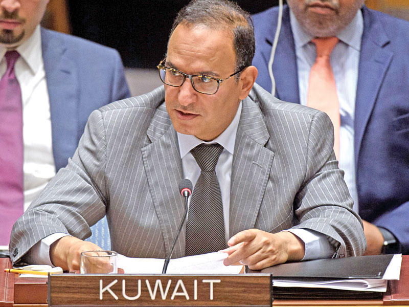 مندوب الكويت الدائم لدى الأمم المتحدة السفير منصور العتيبي