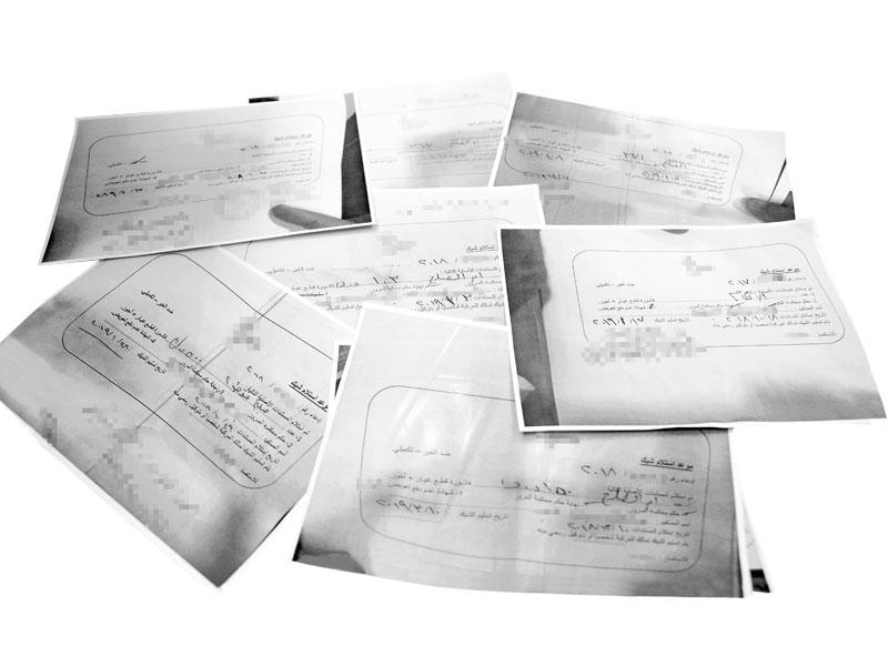 إيصالات دفع مستحقة منذ أشهر على الشركةn