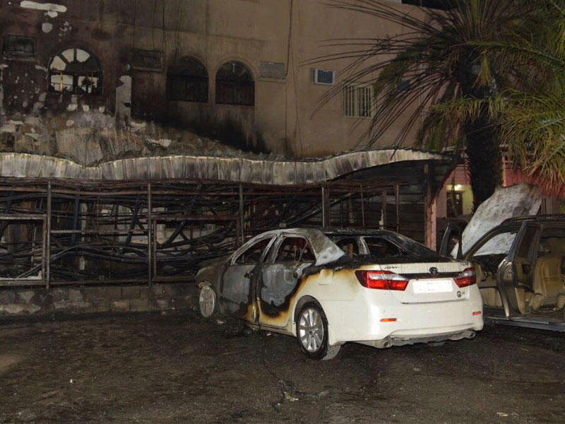 جانب من آثار الحريق