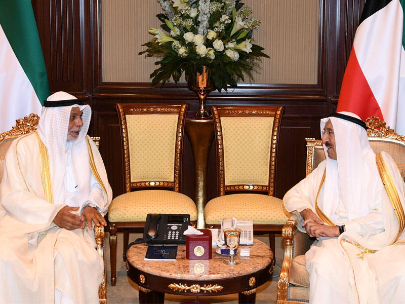 سمو أمير البلاد الشيخ صباح الأحمد استقبل رئيس المجلس الأعلى للقضاء رئيس محكمة التمييز رئيس المحكمة الدستورية، المستشار يوسف المطاوعة