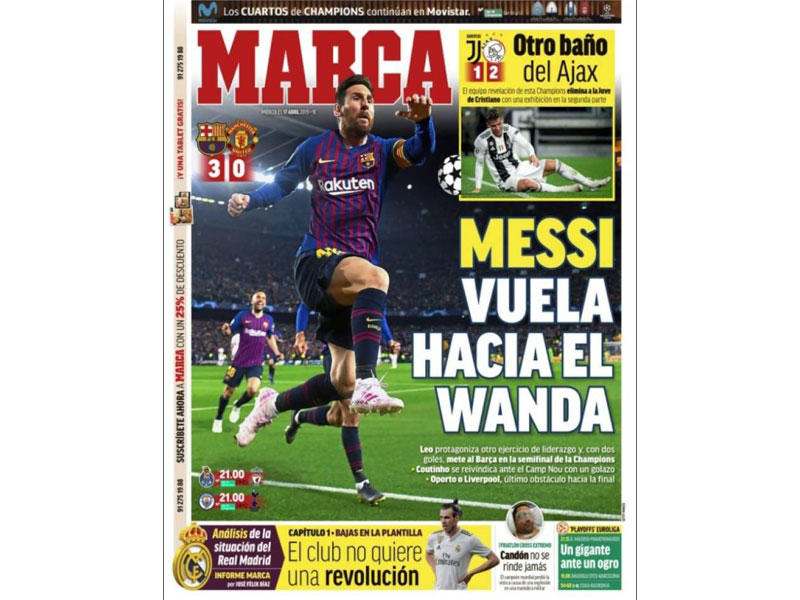 غلافا صحيفة «ماركا»