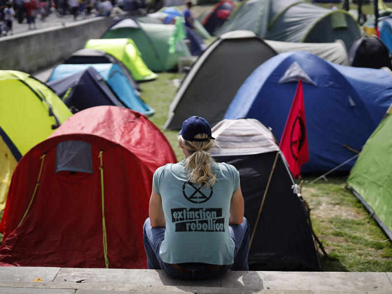 لقطة من الإحتجاجات