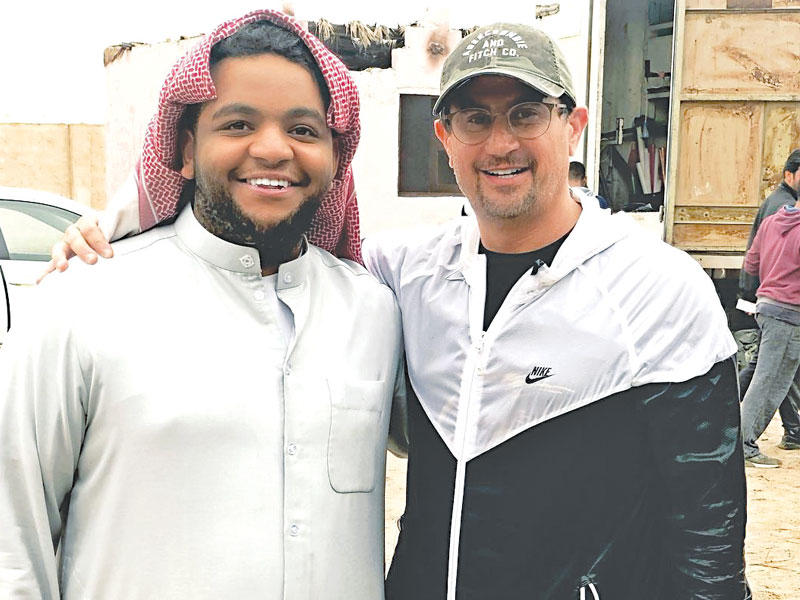 المظفر والدوغجي في كواليس مسلسل «بلاني زماني»