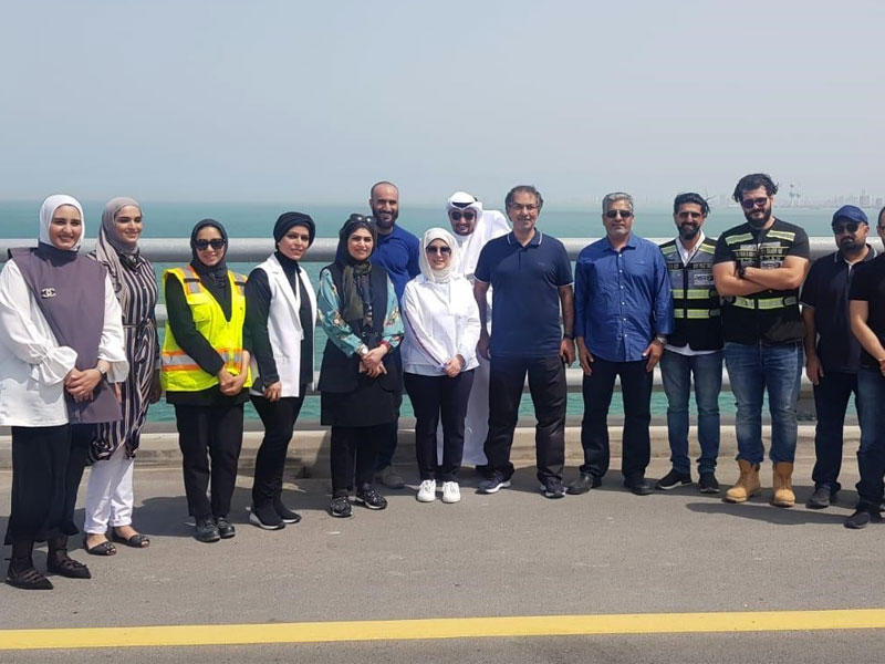 بوشهري خلال جولتها على جسر جابر