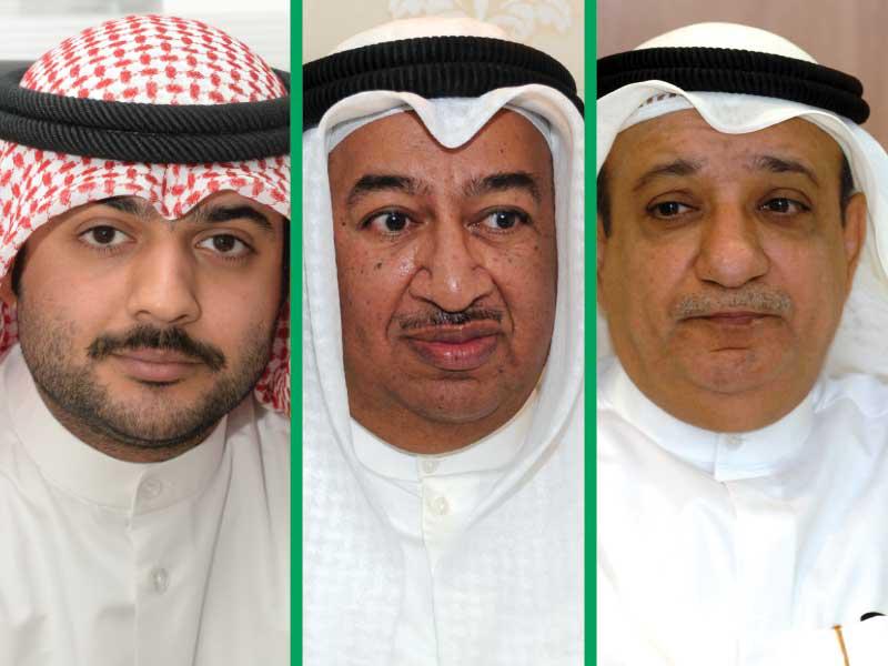 المدير العام الأسبق في الشركة الكويتية للمقاصة العقارية، الخبير العقاري طارق العتيقي و الخبير العقاري عبدالعزيز الدغيشم و نائب الرئيس التنفيذي لشركة عذراء العقارية، فيصل الكندري