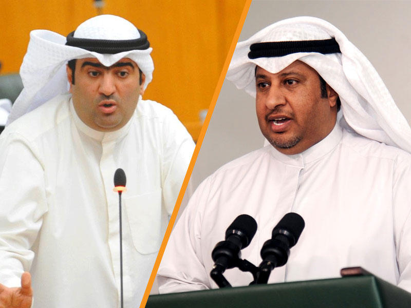 النائب الحميدي السبيعي و وزير التجارة والصناعة خالد الروضان