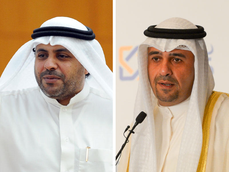 وزير الدولة لشؤون مجلس الوزراء أنس الصالح، ووزير الإعلام وزير الدولة لشؤون الشباب محمد الجبري