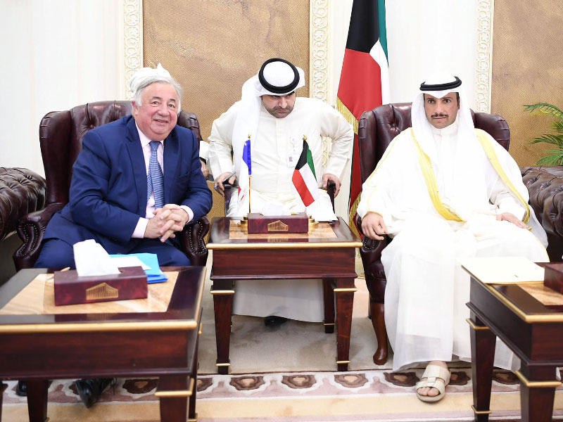 الغانم ورئيس مجلس الشيوخ الفرنسي