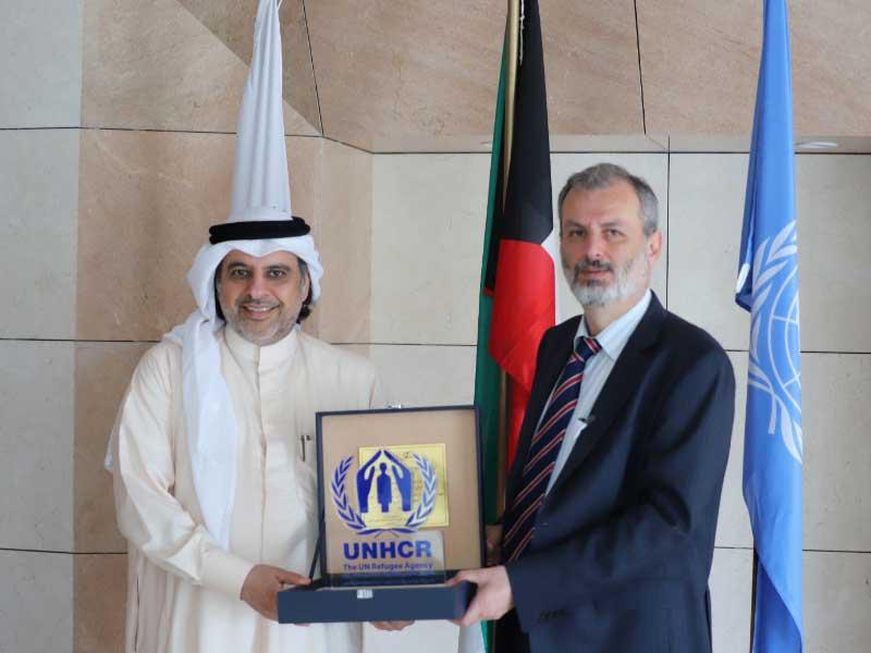 مدير مكتب المفوضية في الكويت الدكتور سامر حدادين يكرم الامين العام للملتقى الاعلامي العربي الكويتي ماضي الخميس