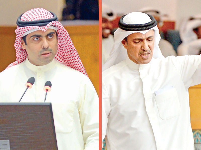 العدساني والعتيبي في جلسة استجواب الجبري