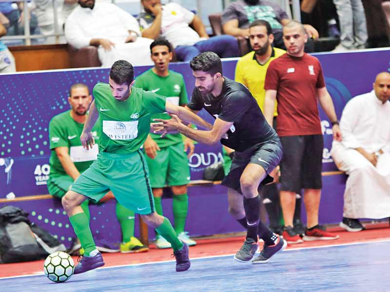 جانب من مباراة ماي فاتورة وكويت ستيل 