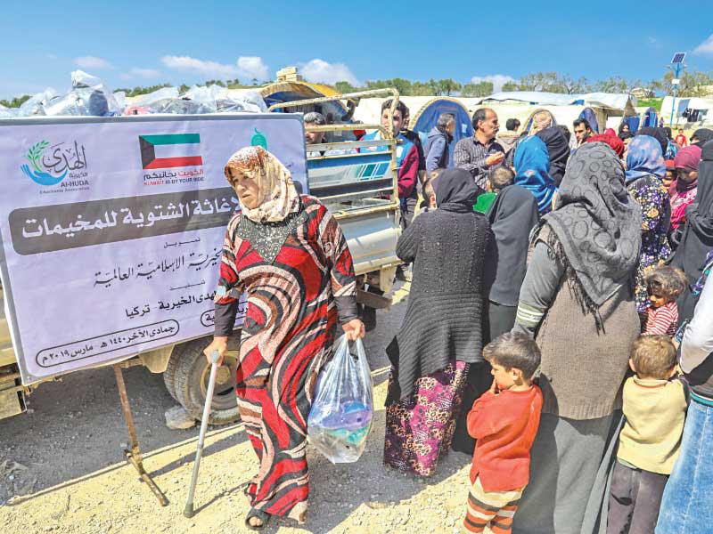 جانب من المساعدات