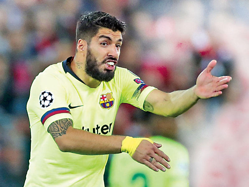 لويس سواريز، مهاجم فريق برشلونة الإسباني لكرة القدم