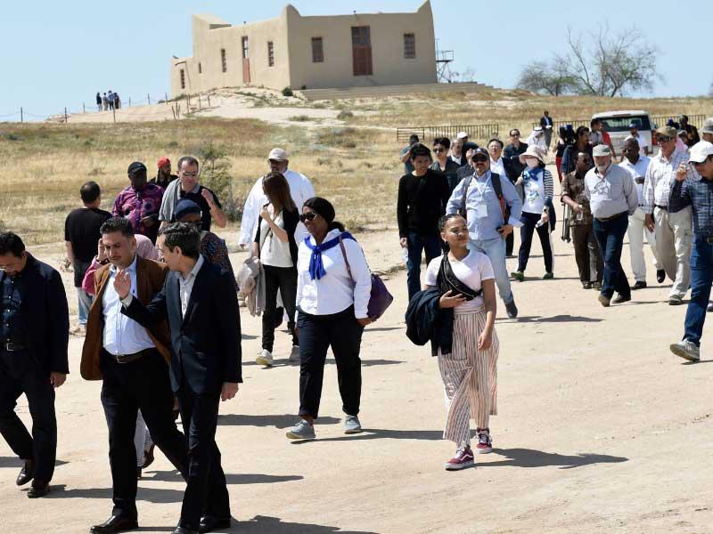 جانب من الزيارة لجزيرة فيلكا