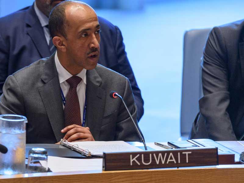  القائم بالأعمال بالإنابة لوفد الكويت الدائم لدى الأمم المتحدة المستشار بدر المنيخ
