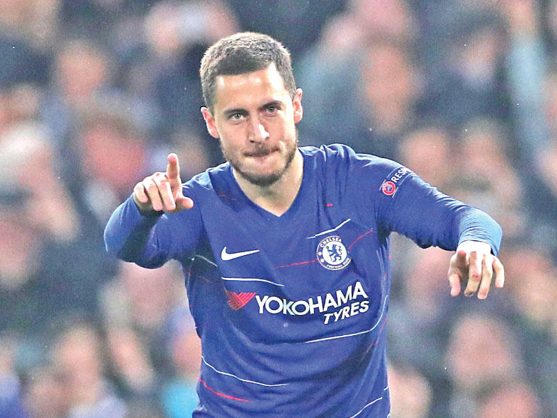 البلجيكي إيدن هازارد، لاعب وسط فريق تشلسي الإنكليزي