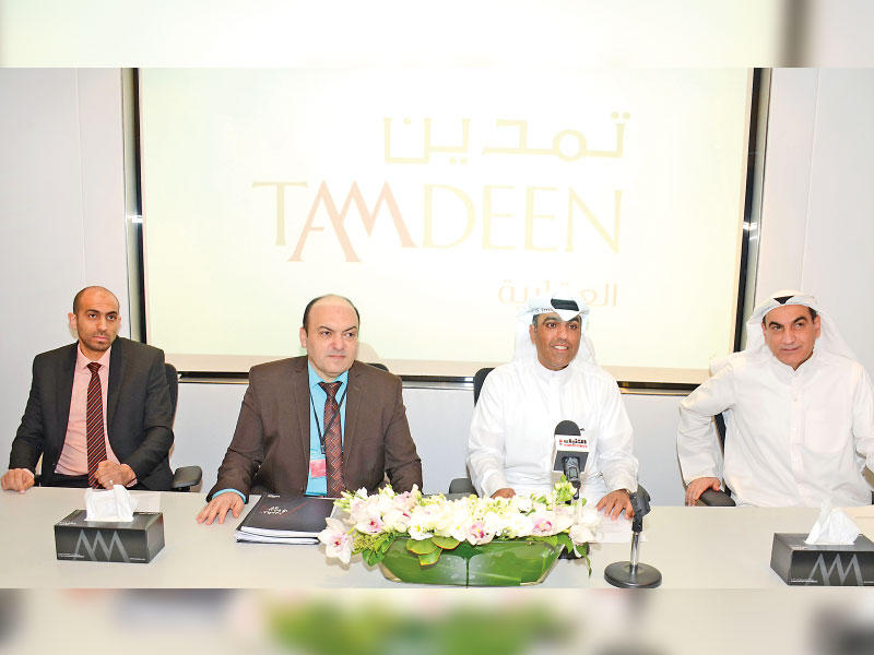 رئيس مجلس إدارة شركة التمدين العقارية مشعل المرزوق مترئساً «العمومية»   (تصوير ميلادغالي)