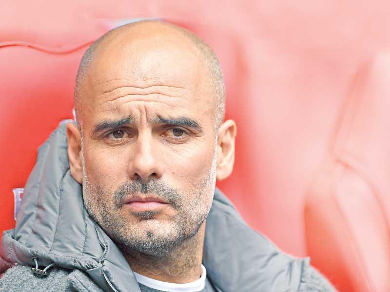 الإسباني بيب غوارديولا، المدير الفني لمانشستر سيتي