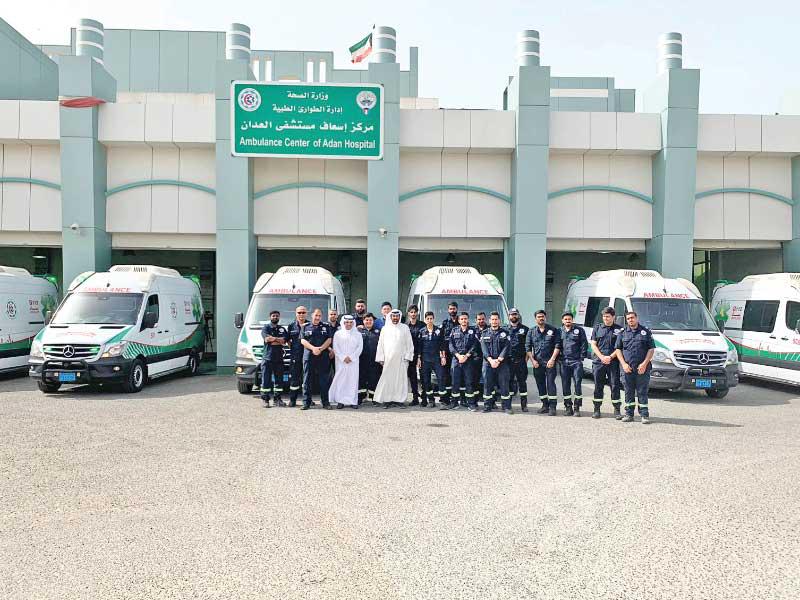 الاليات الجديدة في مركز اسعاف العدان