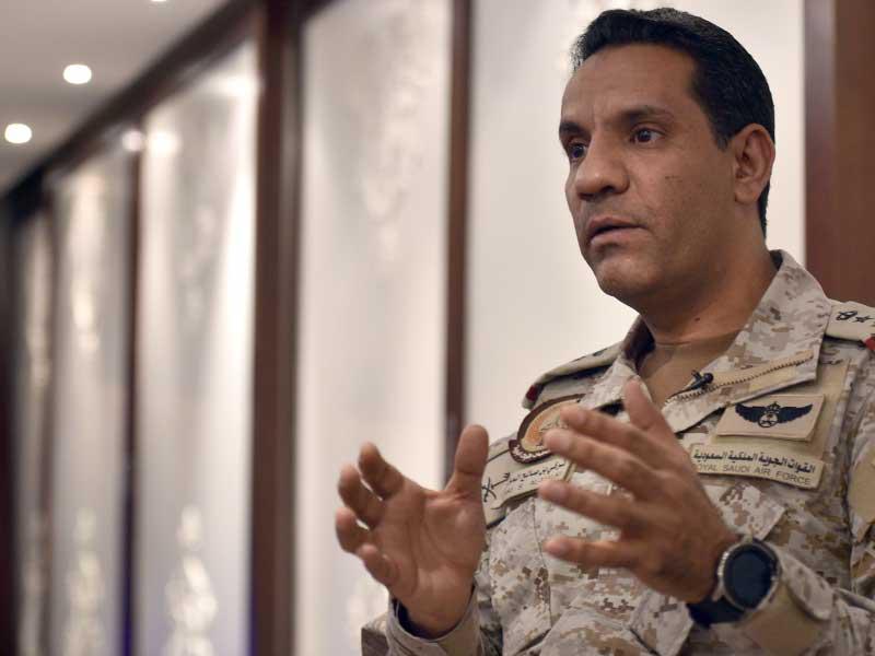 الناطق باسم التحالف العربي العقيد تركي المالكي (أ ف ب)