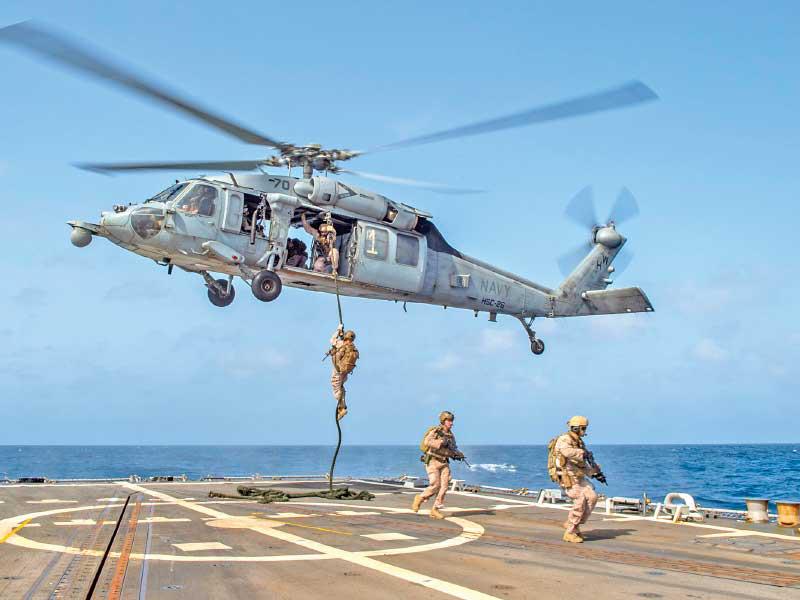 إحدى حاملات الطائرات الأميركية في الخليج العربي