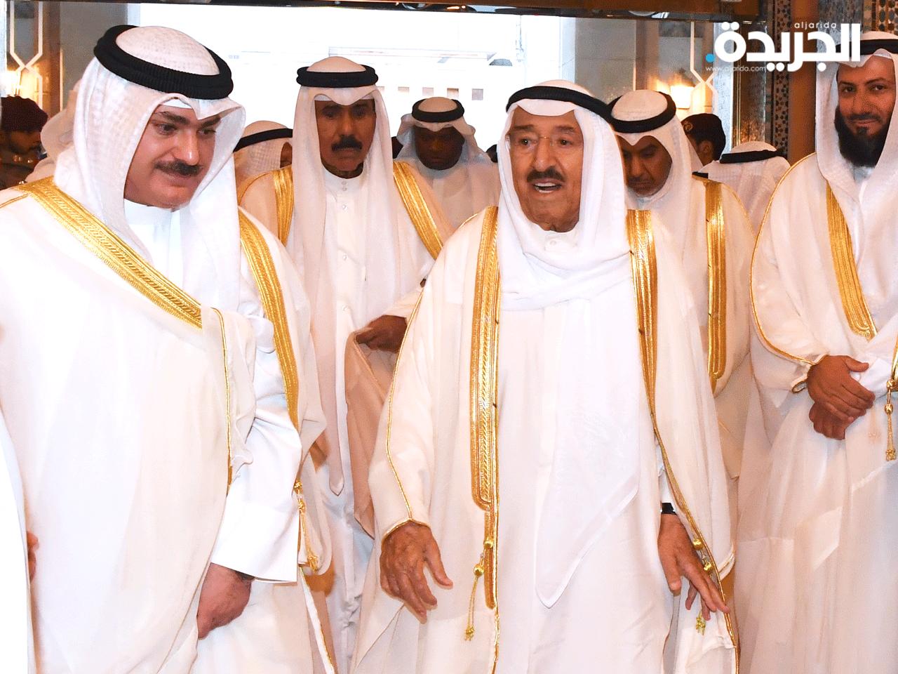  سمو أمير البلاد الشيخ صباح الأحمد الصباح اثناء وصوله مسجد الدولة الكبير لأداء صلاة العيد 