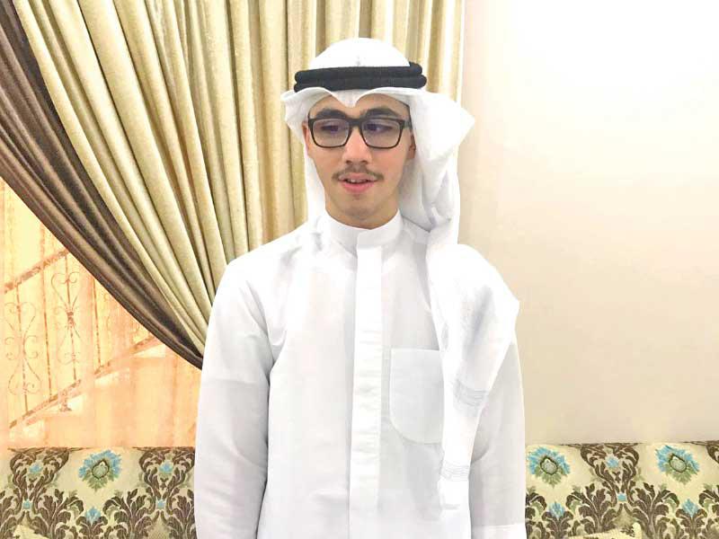 الطالب علي سمير النصار بمدرسة النور (من مدارس التربية الخاصة)