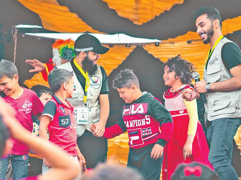 جانب من حملة الإغاثة