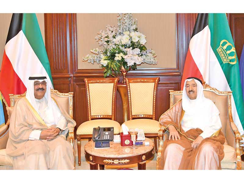 الأمير مستقبلاً مشعل الأحمد أمس