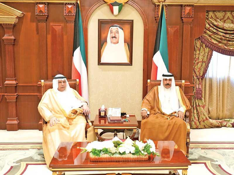 ولي العهد مستقبلا الجراح أمس