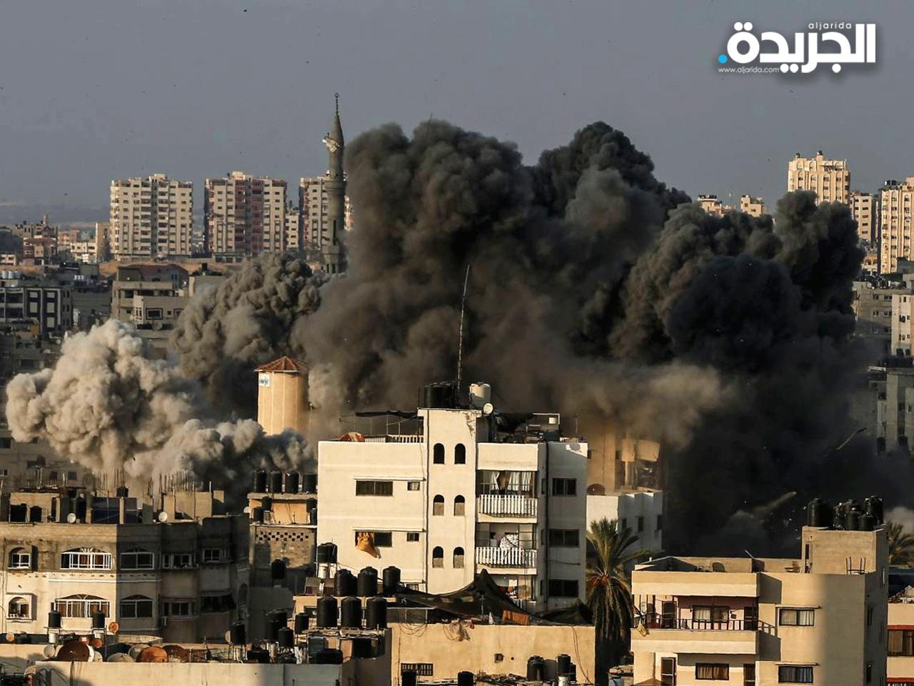 صورة أرشيفية لاحدى غارات اسرائيل على غزة