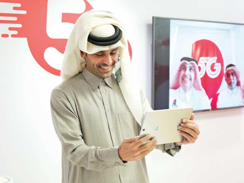 الشيخ محمد بن عبد الله آل ثاني في أول مكالمة 5G مع الدوحة