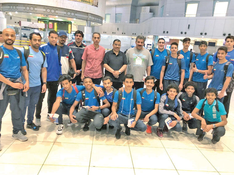 وفد منتخب الكويت المشارك في المعسكر