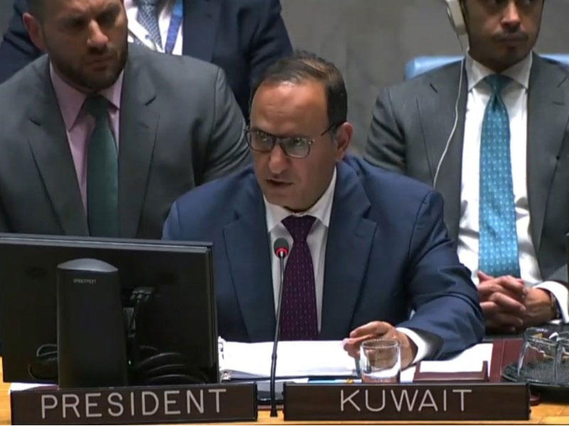مندوب الكويت الدائم لدى الأمم المتحدة السفير منصور العتيبي