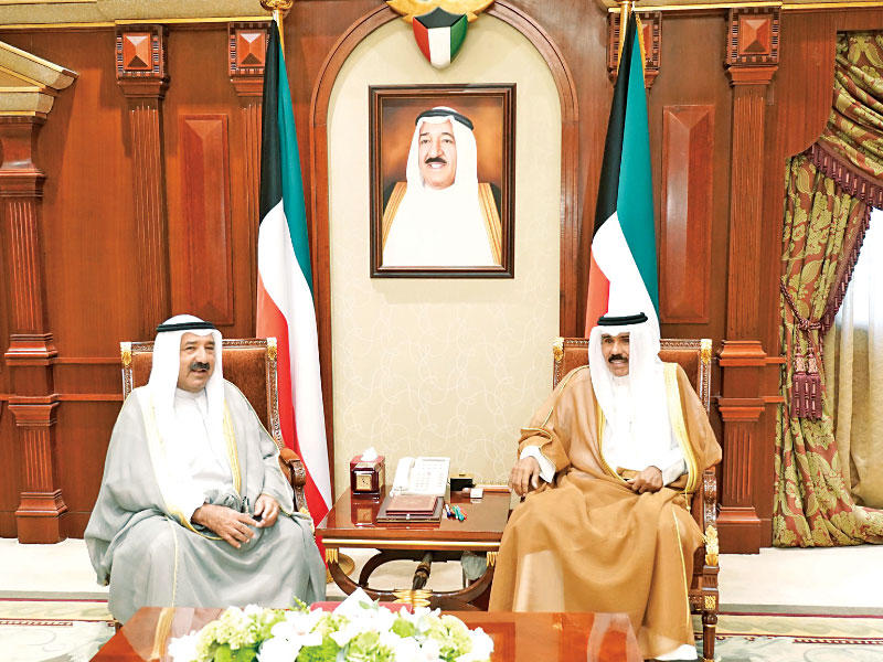 ولي العهد مستقبلاً ناصر الصباح أمس