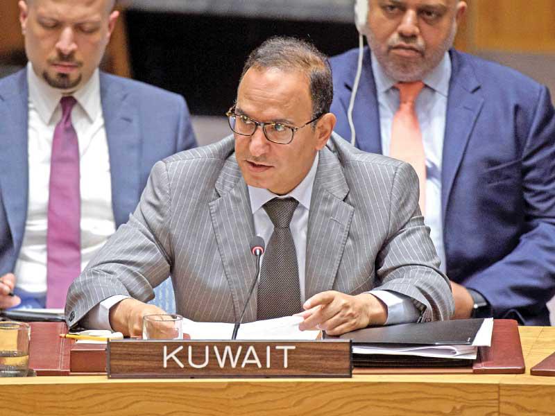 مندوب الكويت الدائم بالأمم المتحدة السفير منصور العتيبي