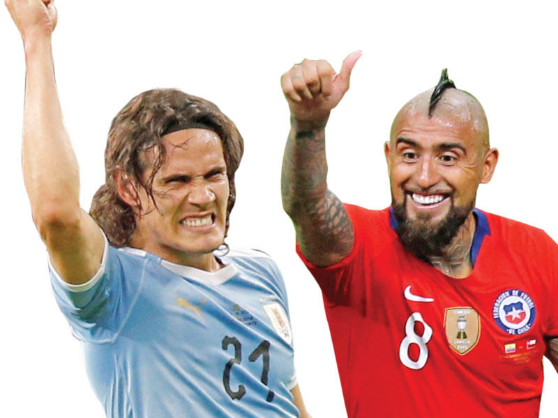 فيدال نجم التشيلي و كافاني نجم الأوروغواي