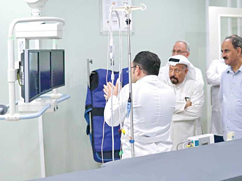 جانب من افتتاح المستشفى