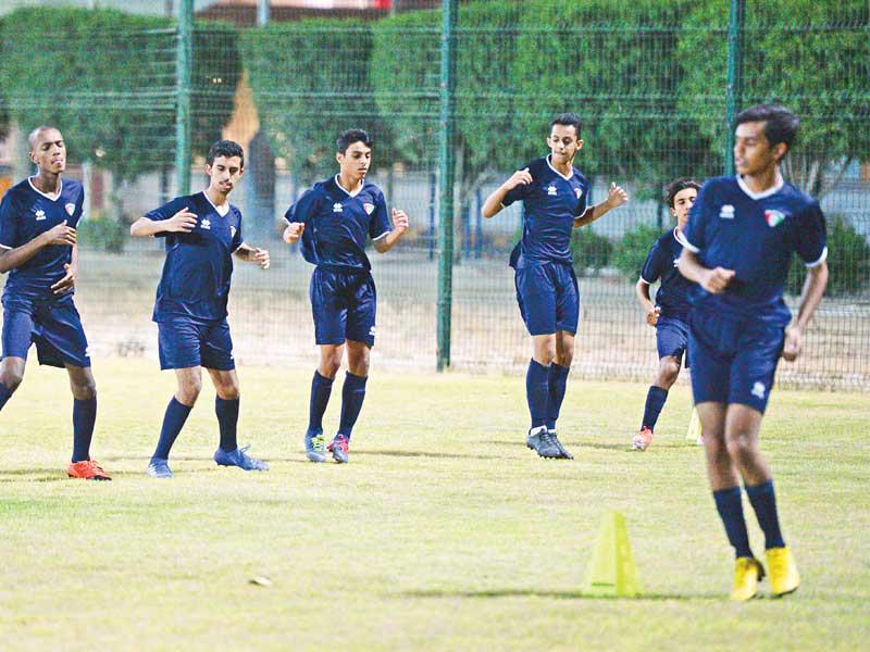 جانب من تدريب سابق لمنتخب الناشئين