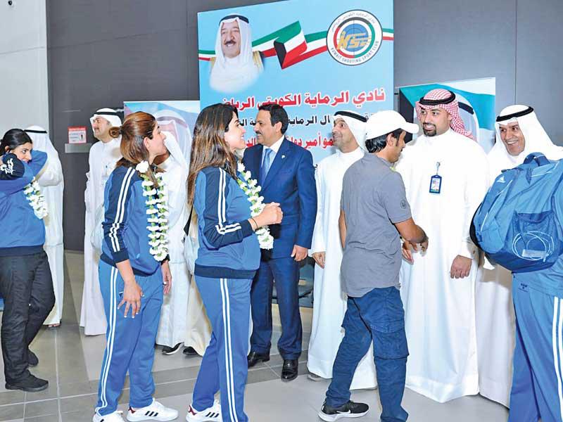 جانب من تكريم واستقبال أبطال منتخب الرماية