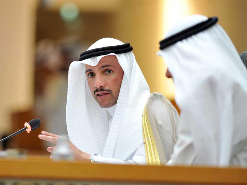  رئيس المجلس مرزوق الغانم في جلسة أمس