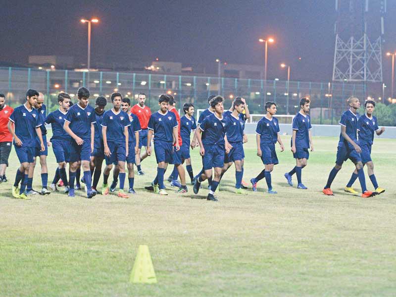 منتخب الناشئين في تدريب سابق