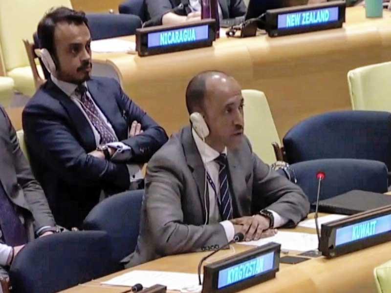 نائب المندوب الدائم لوفد الكويت الدائم لدى الأمم المتحدة المستشار بدر المنيخ 