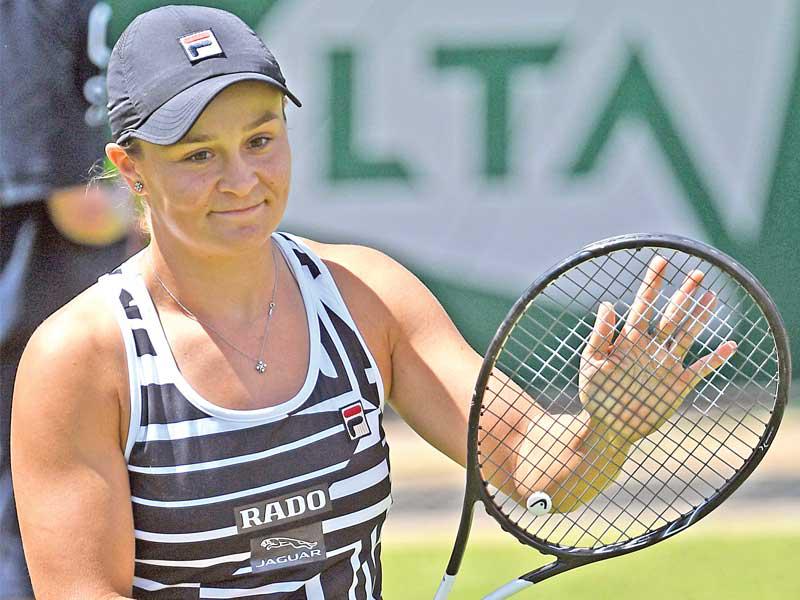 المصنفة الاولى لتنس السيدات الأسترالية  أشلي بارتي