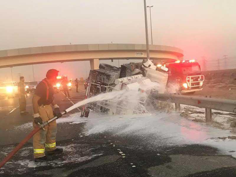 تعامل «الإطفاء» مع الصهريج