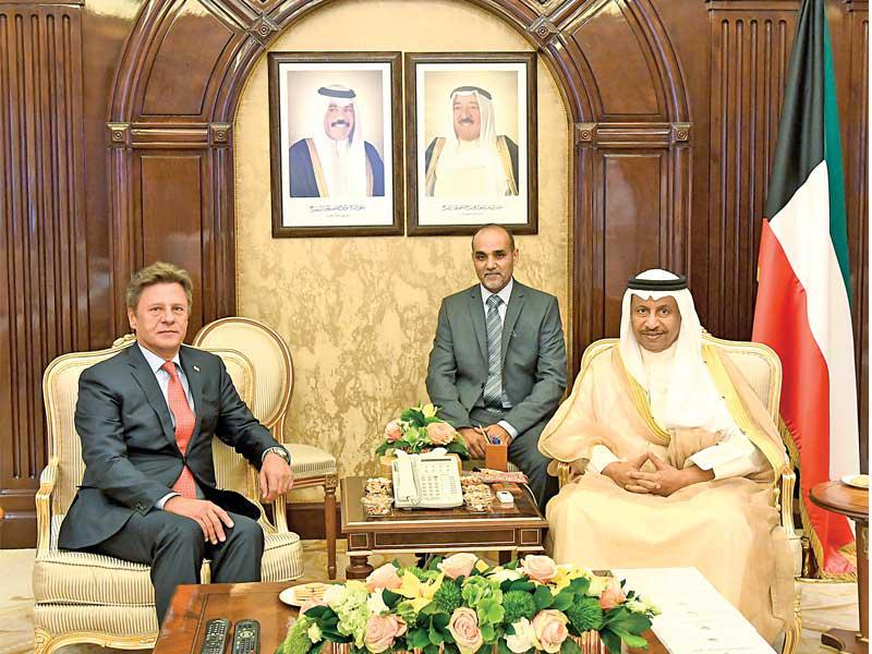 المبارك مستقبلاً سفير جورجيا