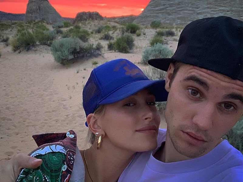  النجم العالمي جاستين بيبر برفقة زوجته العارضة هايلي بالدوين بيبر