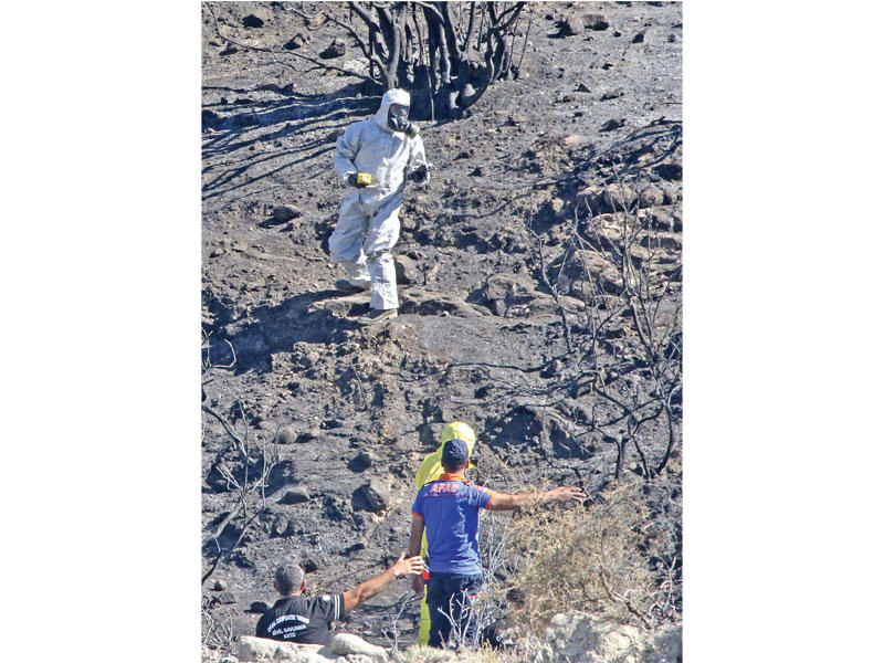 إجراءات وقائية في قبرص التركية بموقع سقوط صاروخ سوري عن طريق الخطأ خلال الغارات الإسرائيلية الأخيرة (أي بي أيه)