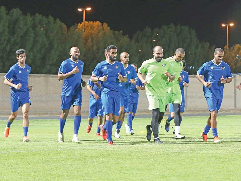 جانب من التدريب الاول للأزرق