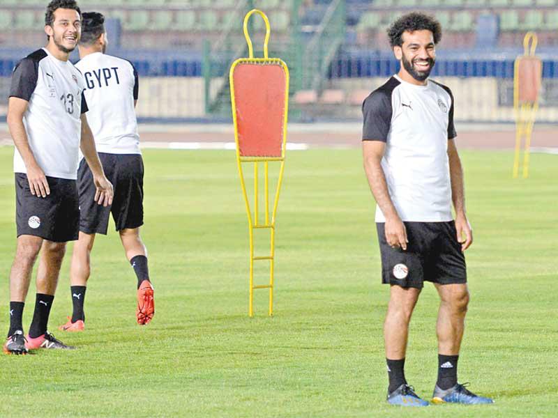 جانب من تدريبات المنتخب المصري